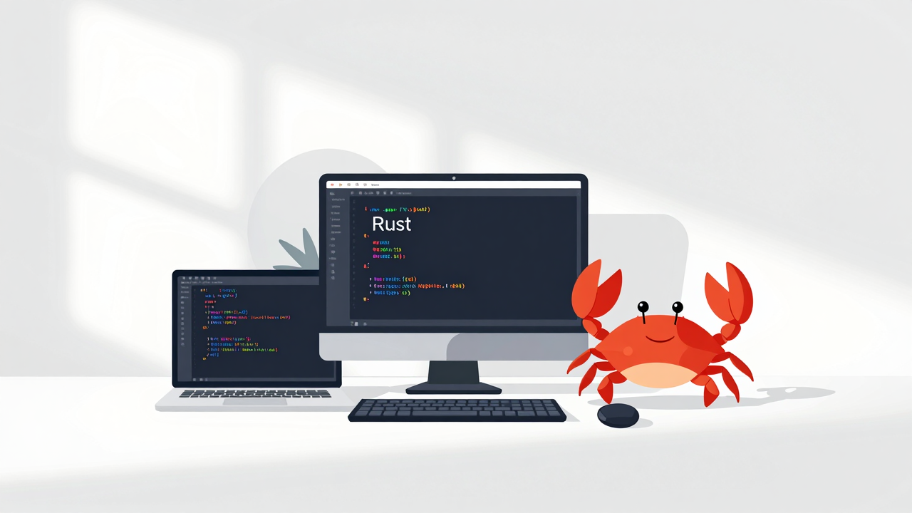 Rust 설치와 환경설정 사용법를 설명하는 대표 이미지