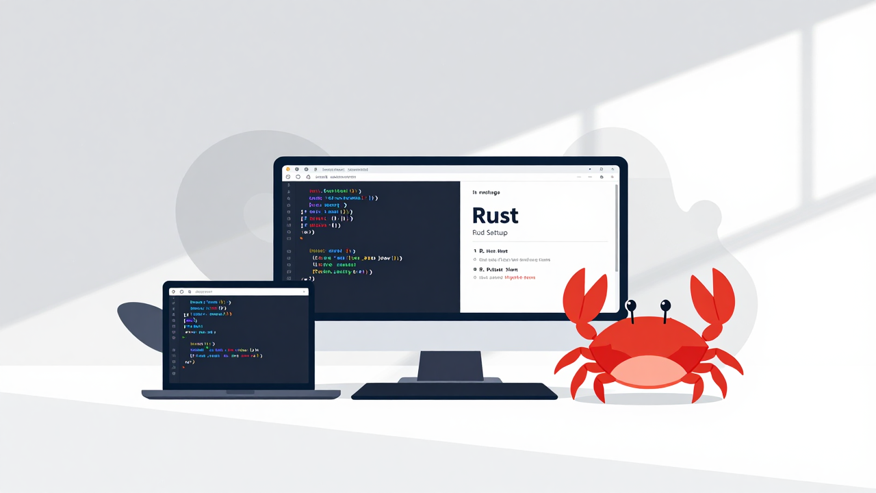 Rust 설치와 환경설정 사례를 설명하는 대표 이미지