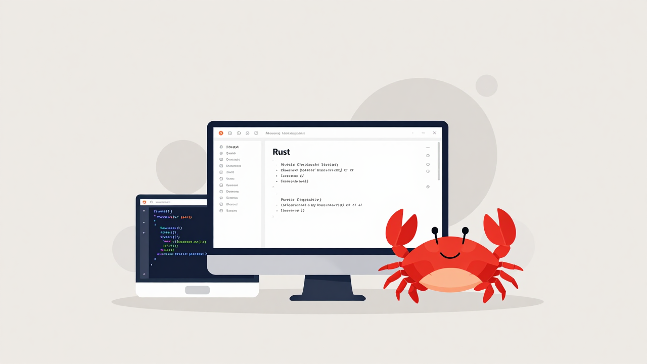 Rust 설치와 환경설정 비교를 설명하는 대표 이미지