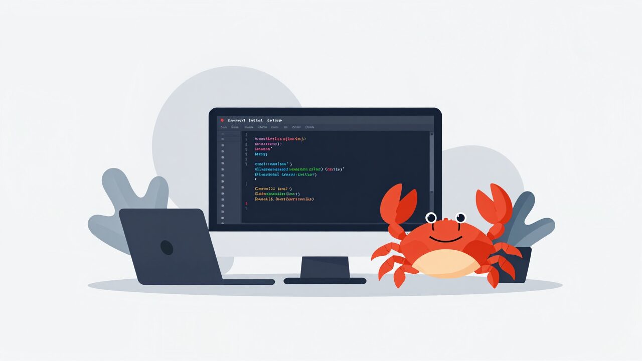 Rust 설치와 환경설정 테스트를 설명하는 대표 이미지