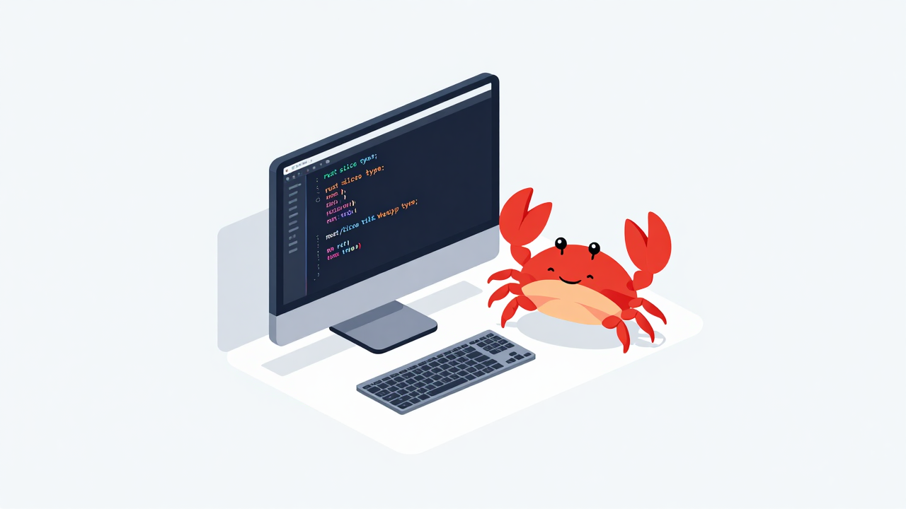 Rust 슬라이스 성능 최적화를 설명하는 대표 이미지